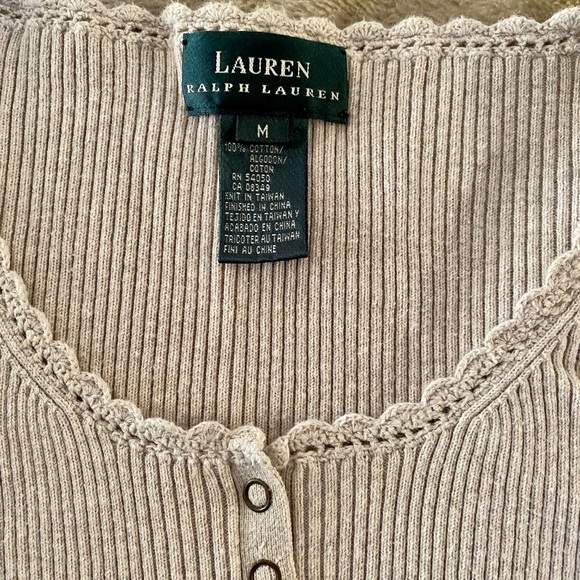 Ralph Lauren Sweaters - Ralph Lauren Ribbed Tan Sweater Size M